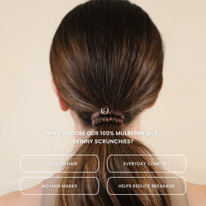 Mulberry Silk Skinny Scrunchies