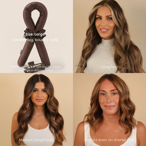 Heatless Curls in Mulberry Silk