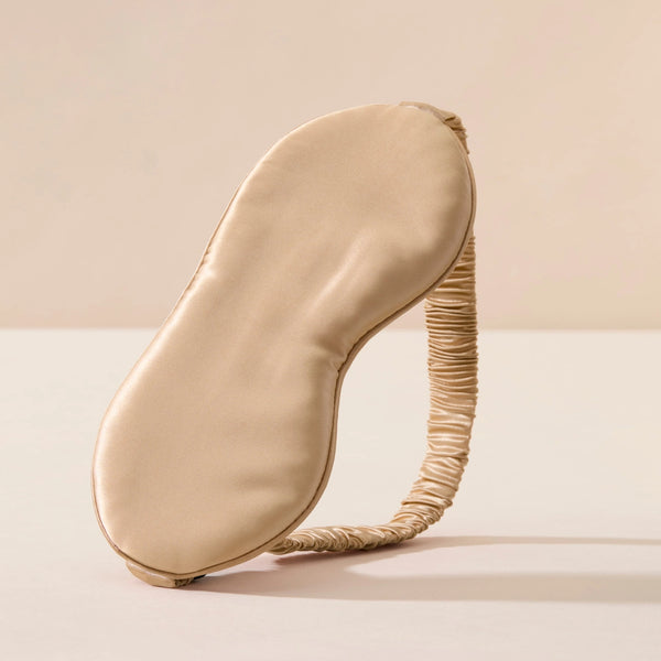 Mulberry Silk Sleep Mask from Lenoites in Beige