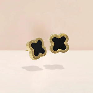 Earrings Gold Black