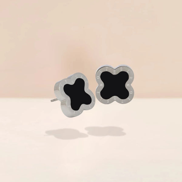 Earrings Silver Black