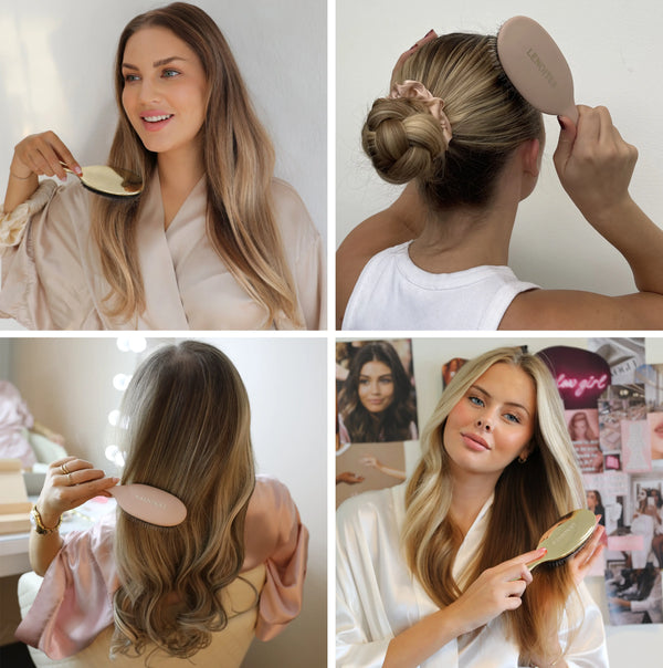 Collage för Wild Boar Hair Brush with Cleaning Tool