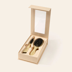 Wild Boar Hair Brush with Cleaning Tool