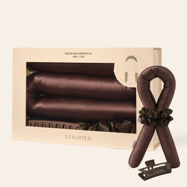 Heatless Curls in Mulberry Silk