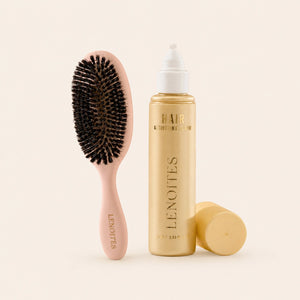 Hair Growth Serum + Wild Boar Hair Brush Set