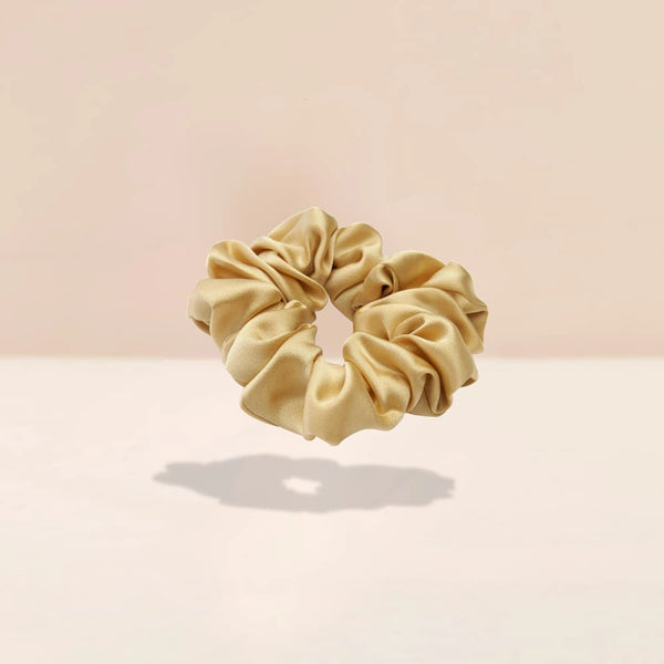 Mulberry Silk Scrunchie in Gold