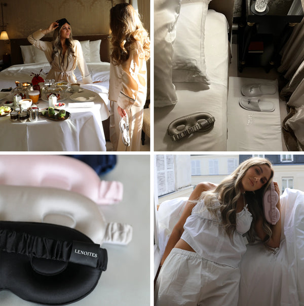 Collage för Mulberry Silk Contour Sleep Mask