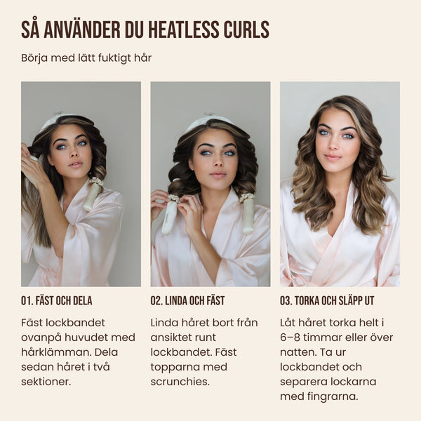 Heatless Curls in Mulberry Silk