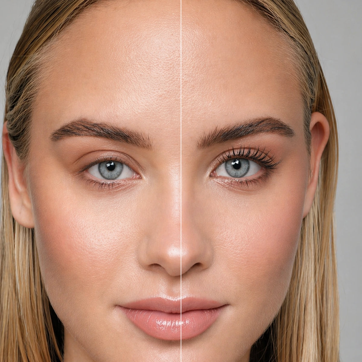 Before and after with Eyelash Curler Lash Lift.