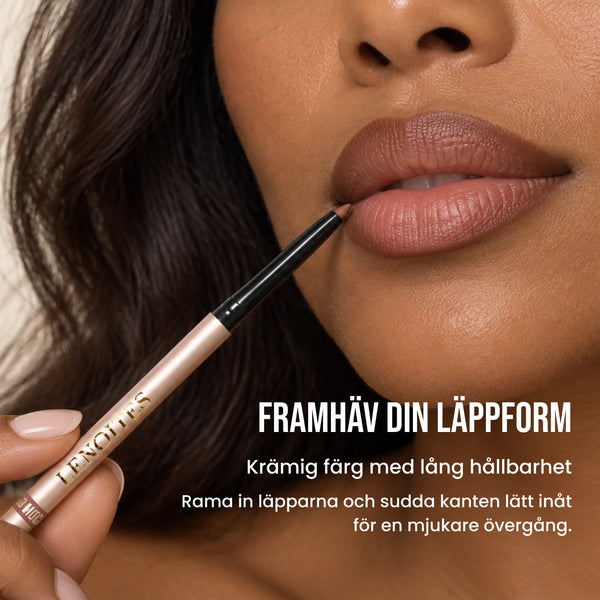 Lenoites Shape & Sculpt Lip Liner – Applicering av lipliner